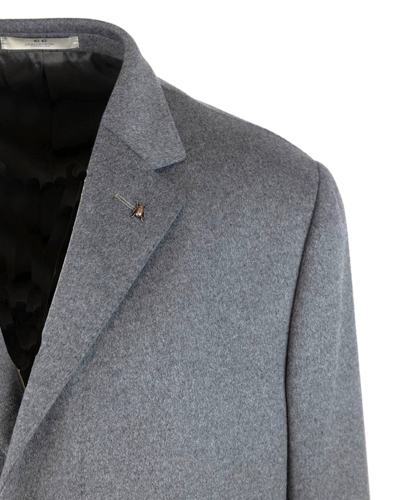 Shop Corneliani Cc  Coat In Metallic And Gray