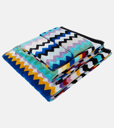 Shop Missoni Cyrus Set Of 5 Cotton Terry Towels In Multicoloured