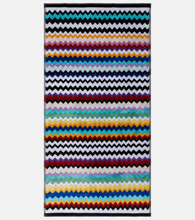Shop Missoni Zig Zag Cotton Terry Towel In Multicoloured