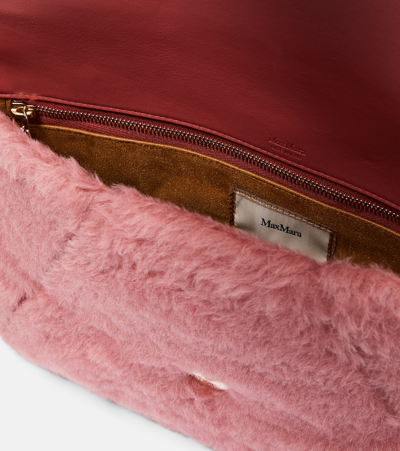 Max Mara Alpaca, Wool, And Silk Teddy Clutch In Pink