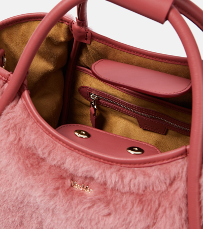 Max Mara Marine Medium Teddy Tote Bag In Pink