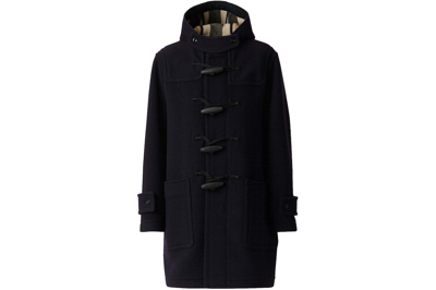 Pre-owned Burberry Duffle Coat Navy