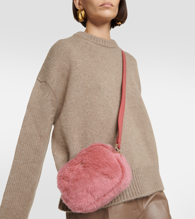 Max Mara Small Teddy Camera Bag In Pink