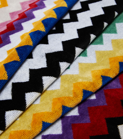 Shop Missoni Cyrus Set Of 3 Cotton Towels In Multicoloured