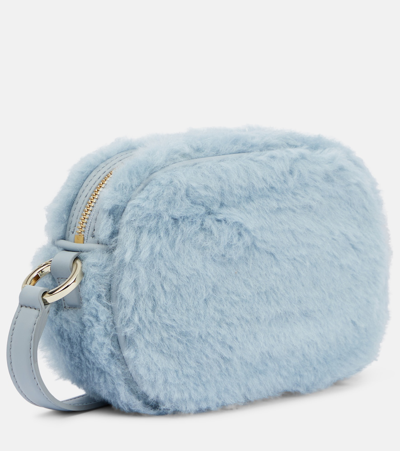 Max Mara Small Teddy Camera Bag In Blue