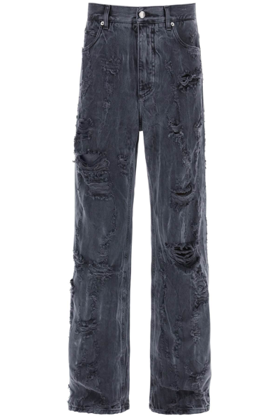 Shop Dolce & Gabbana Destroyed-effect Jeans Men In Gray