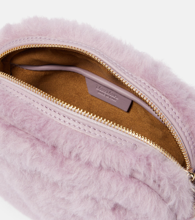 Max Mara Small Teddy Camera Bag In Purple