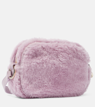 Max Mara Small Teddy Camera Bag In Purple