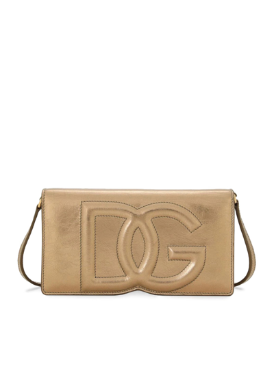 Shop Dolce & Gabbana Women Phone Bag In Gold