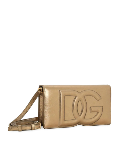 Shop Dolce & Gabbana Women Phone Bag In Gold