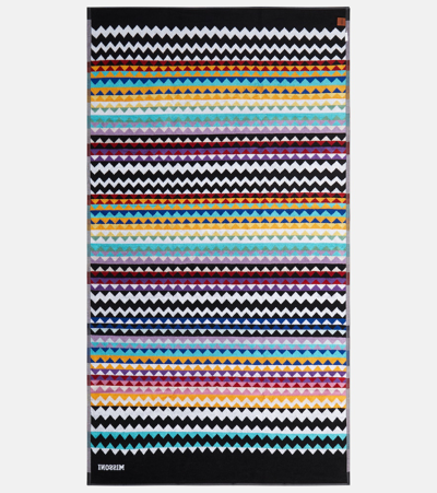 Shop Missoni Cyrus Zig Zag Cotton Terry Beach Towel In Multicoloured