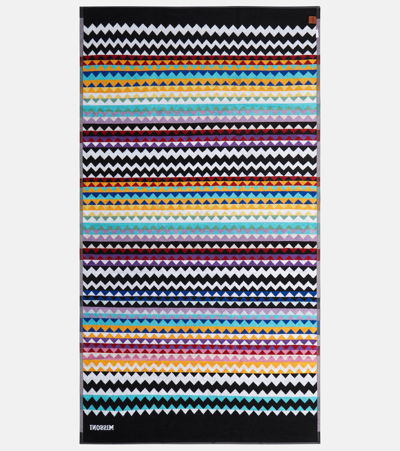 Missoni Cyrus Zig Zag Cotton Terry Beach Towel In Multicoloured