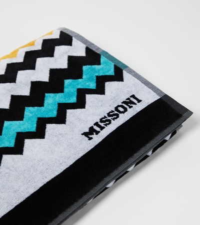 Missoni Cyrus Zig Zag Cotton Terry Beach Towel In Multicoloured
