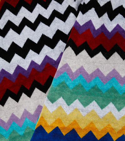 Missoni Cyrus Zig Zag Cotton Terry Beach Towel In Multicoloured