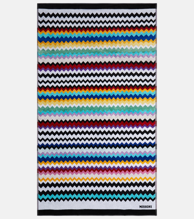 Missoni Cyrus Zig Zag Cotton Terry Beach Towel In Multicoloured