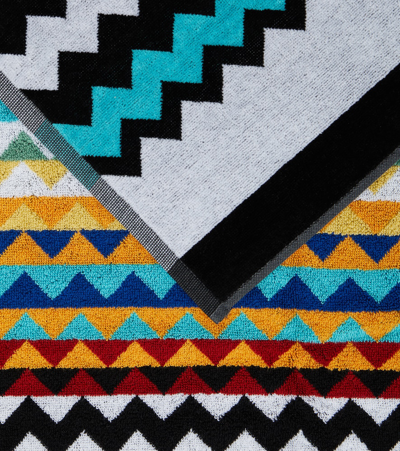 Missoni Cyrus Zig Zag Cotton Terry Beach Towel In Multicoloured