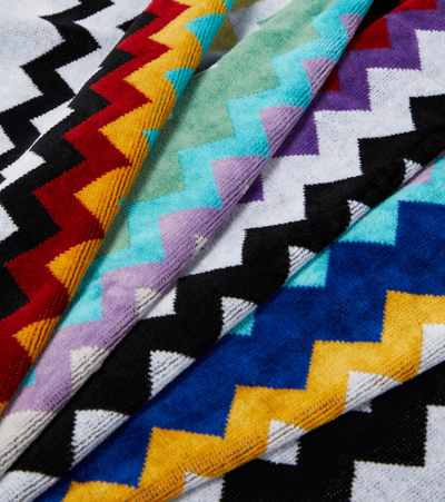 Missoni Zig Zag Set Of 2 Cotton Terry Towels In Multicoloured