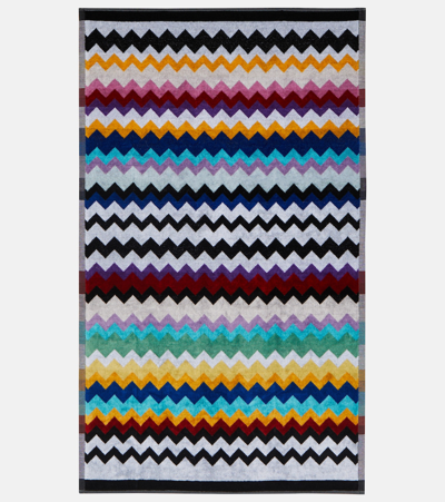 Shop Missoni Zig Zag Set Of 2 Cotton Terry Towels In Multicoloured