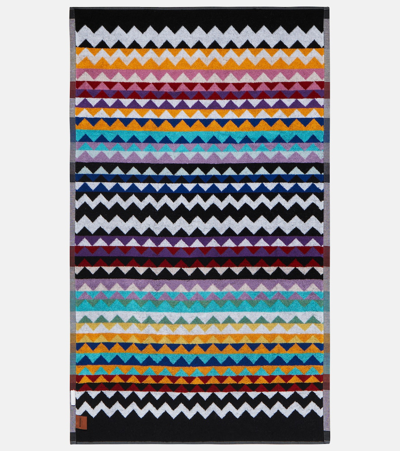Shop Missoni Zig Zag Set Of 2 Cotton Terry Towels In Multicoloured