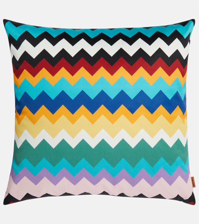 Shop Missoni Cyrus Cotton Cushion In Multicoloured