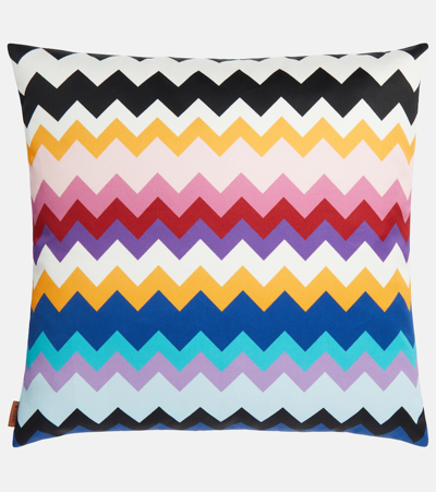 Shop Missoni Cyrus Cotton Cushion In Multicoloured