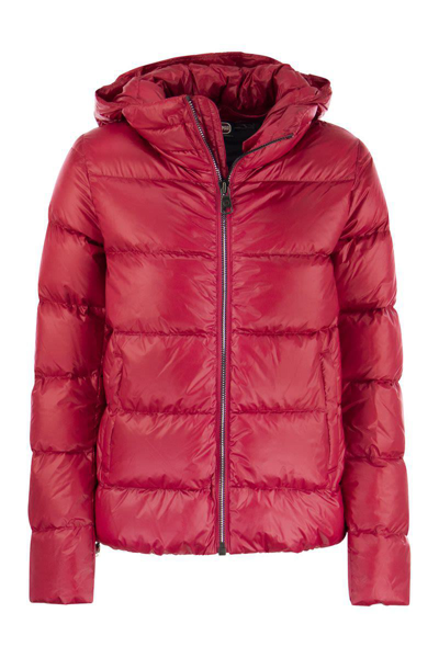 Shop Colmar Down Jacket With Detachable Hood In Red