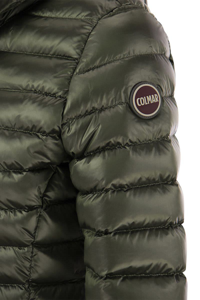 Shop Colmar Friendly - Medium-length Glossy Down Jacket In Green