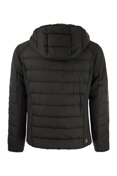 Shop Colmar New Warrior - Hooded Down Jacket In Double Fabric In Dark Grey
