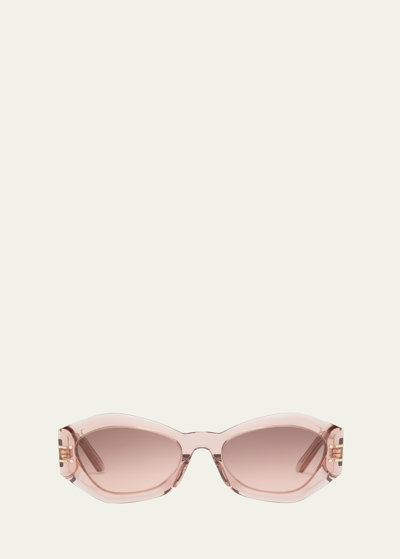 Shop Dior Signature B1u Sunglasses In Shiny Pink Roviex