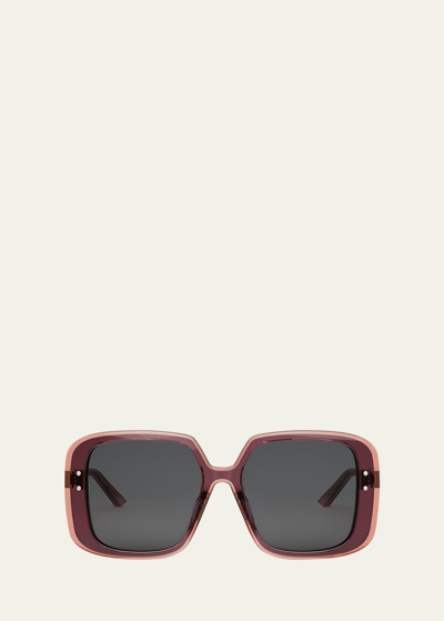 Shop Dior Highlight S3f Sunglasses In Bordeaux Smoke