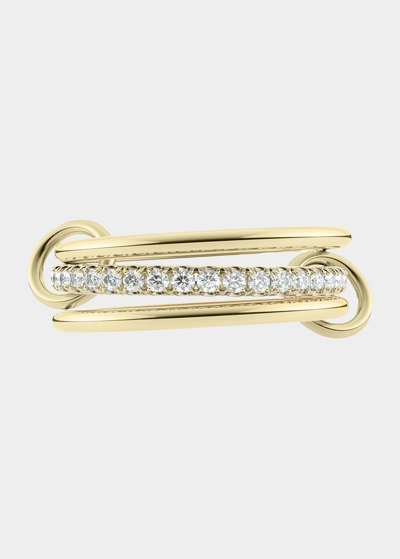 Shop Spinelli Kilcollin Tigris 18k Gold Stacked Diamond Ring In Yg