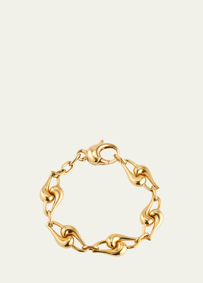 Shop Brent Neale 18k Yellow Gold Large Knot Chain Bracelet In Yg