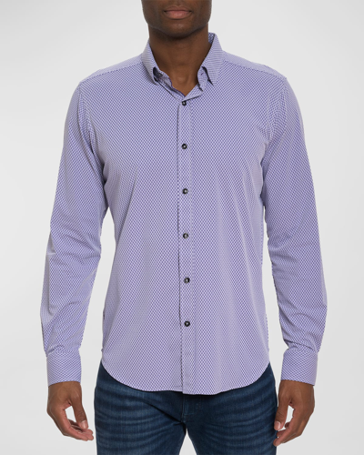 Shop Robert Graham Men's Tocci Stretch Sport Shirt In Purple