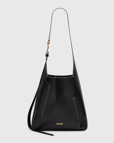 Shop Cult Gaia Simona Leather Shoulder Bag In Black