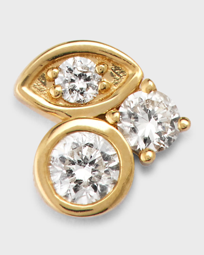 Shop Sydney Evan 14k Yellow Gold Marquis Diamond Cluster Stud Earring, Single In Yg