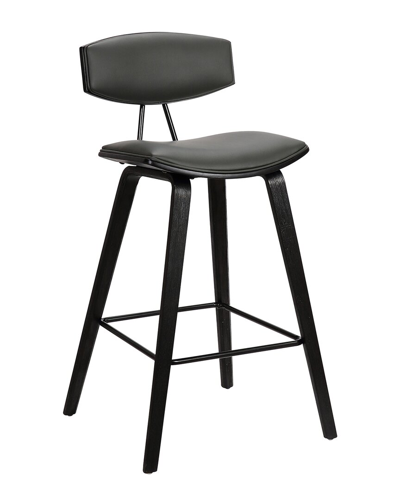 Armen Living Fox 25.5 Counter Height Bar Stool In Grey