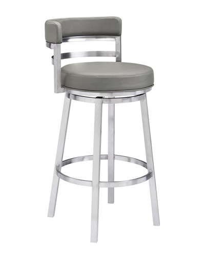 Armen Living Madrid Counter Stool In Grey