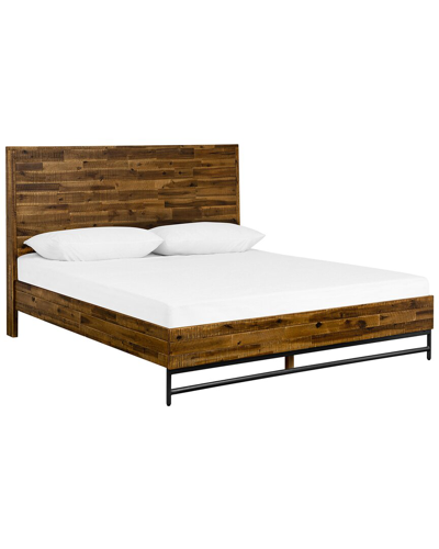 Armen Living Cusco Rustic Acacia Platform Queen Bed