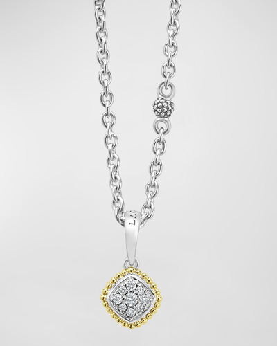 Shop Lagos 18k Sterling Silver Rittenhouse Pave Diamond Necklace