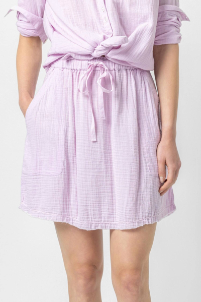 Shop Lilla P Organic Cotton Gauze Skirt In Lilac In Purple