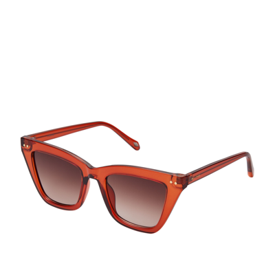 Shop Fossil Women's Cat Eye Sunglasses In Orange