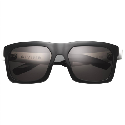 Shop Ivi Vision Giving - Grey Polarized Lens In Polished Black - Brushed Aluminum In Multi