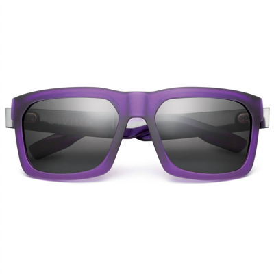 Shop Ivi Vision Giving - Grey Lens In Matte Purple - Brushed Black In Multi