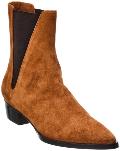 Shop Frame Le Carson Suede Bootie In Brown
