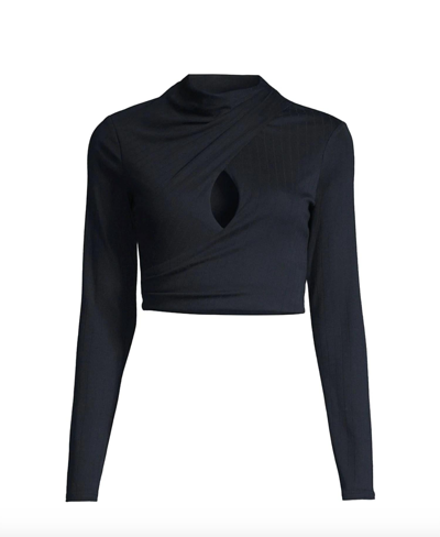 Shop Significant Other Odelia Long Sleeve Top In Midnight In Blue