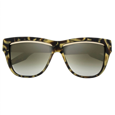 Shop Ivi Vision Dusky - Brushed Gold / Bronze Gradient Lens In Polished Tigers Eye In Multi