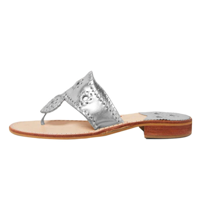 Jack Rogers Hampton Sandals In Platinum In Silver ModeSens
