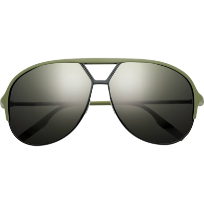 Shop Ivi Vision Division - Grey Lens In Matte Olive/green In Multi