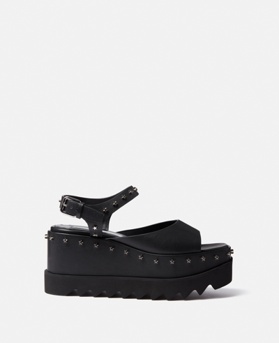 Shop Stella Mccartney Elyse Star Stud Platform Sandals In Black