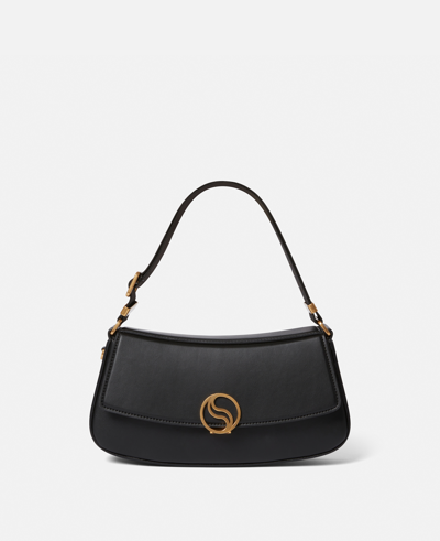 Shop Stella Mccartney S-wave Shoulder Bag In Black